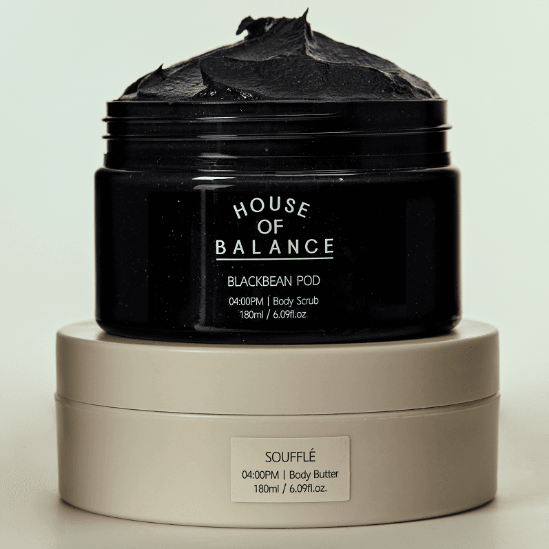 House of Balance Body Scrub & Body Butter Duo – exfoliating and hydrating skincare set